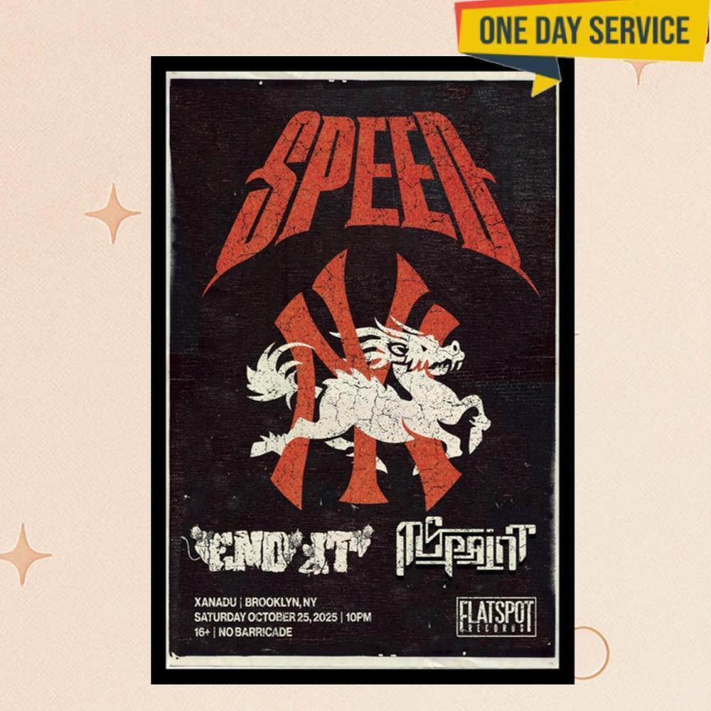 Speed Brooklyn Ny 10 25 2025 Tour Poster